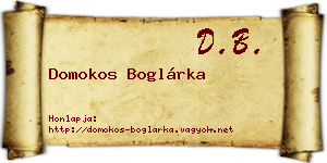 Domokos Boglárka névjegykártya