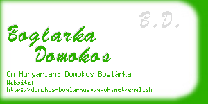 boglarka domokos business card